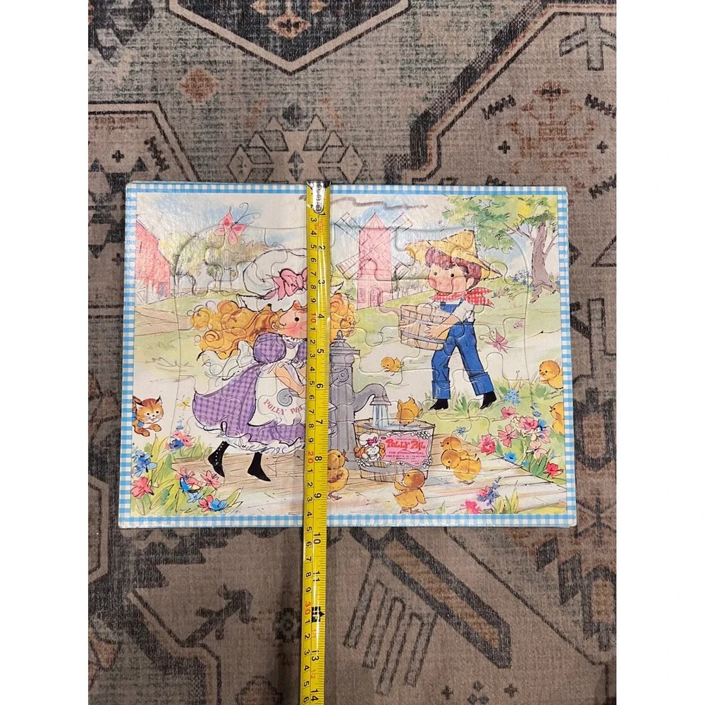 Vintage Jaymar Polly Pal The Gingham Gal Tray Puzzles 1970s Lot Of 3 Complete